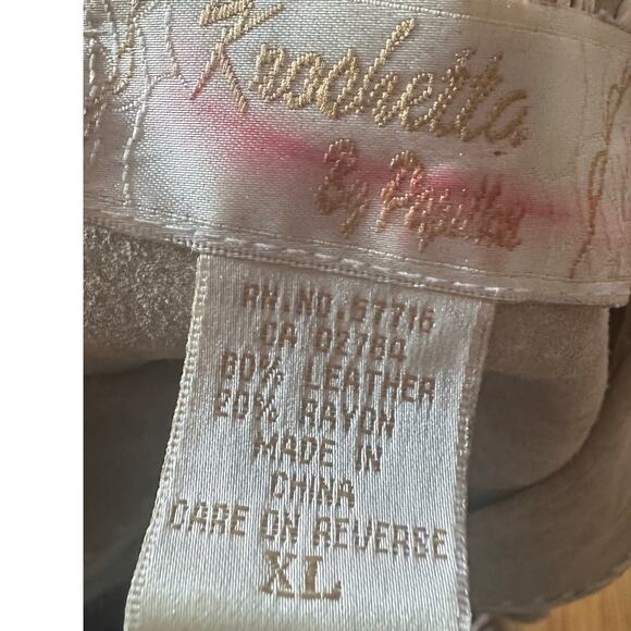 Kroshetta Leather Jacket with Crochet Trim – Women’s XL - Picture 7 of 8